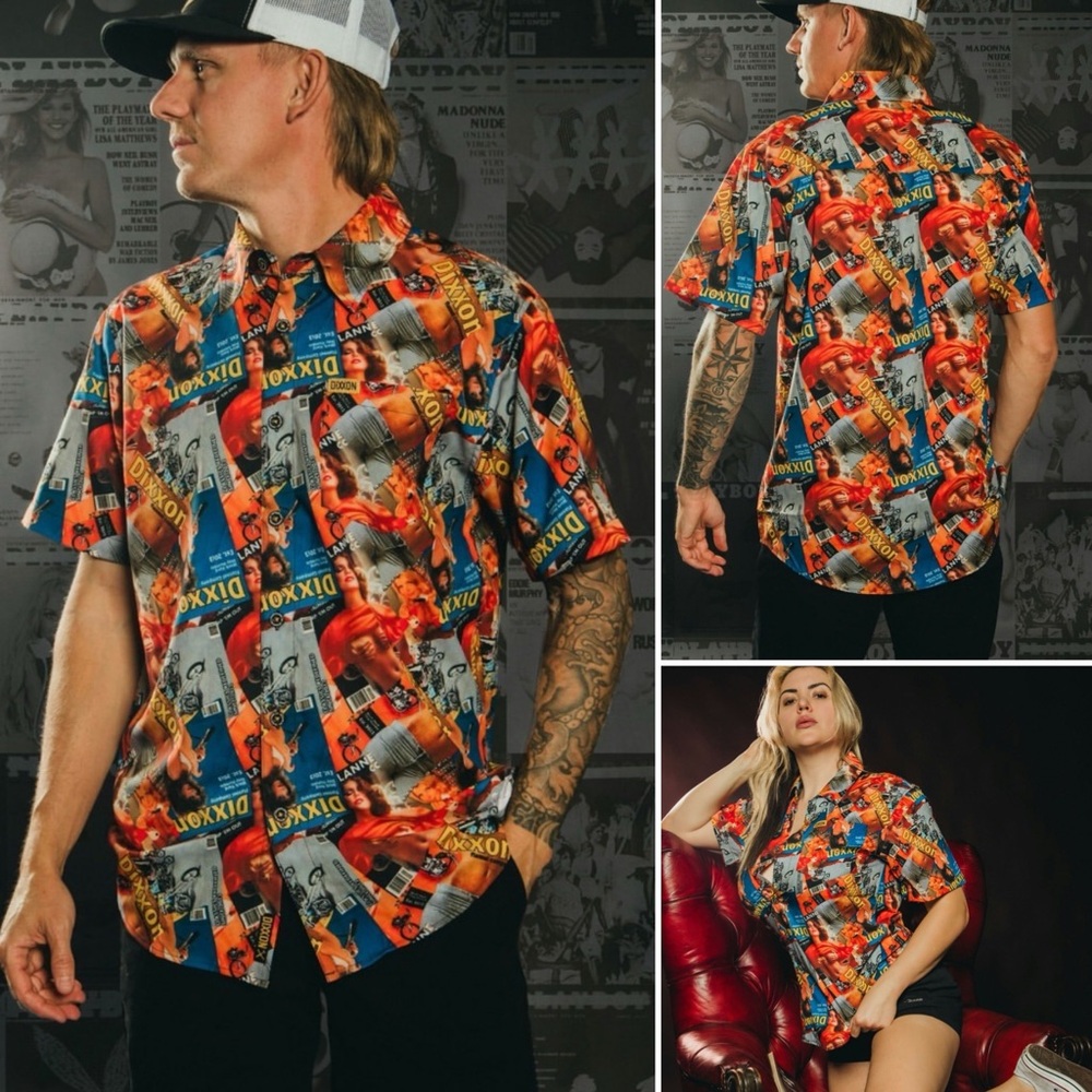 DIXXON FLANNEL CO THE ARTICLES SHORT SLEEVE BUTTON FRONT PARTY SHIRT  Men's 2XL